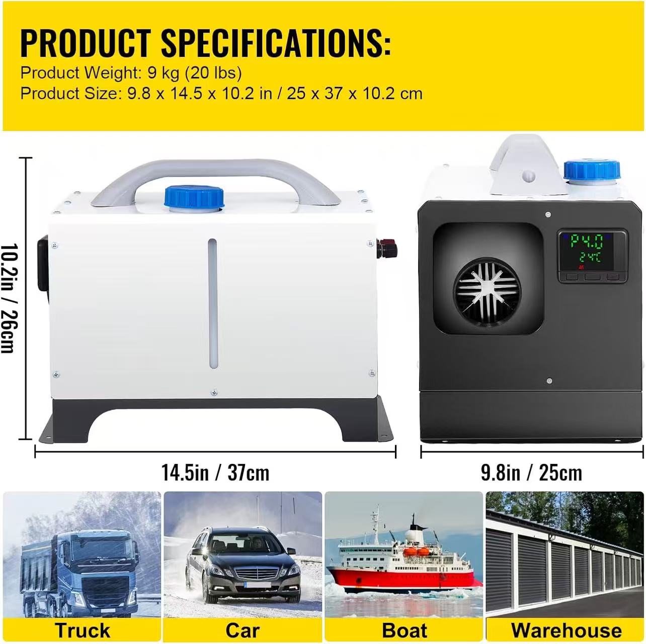 💥Only $45.99 Last Day Promotion!-8KW Diesel Heater All in One, Diesel Air Heater with Bluetooth App Control