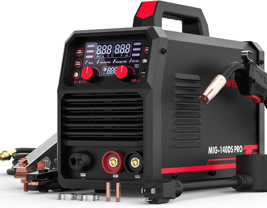 💥Only $49.99 Last Day Promotion!-Stick 3-in-1 Large LED Digital Display Welding Machine IGBT Inverter Welder FLUX-135PRO