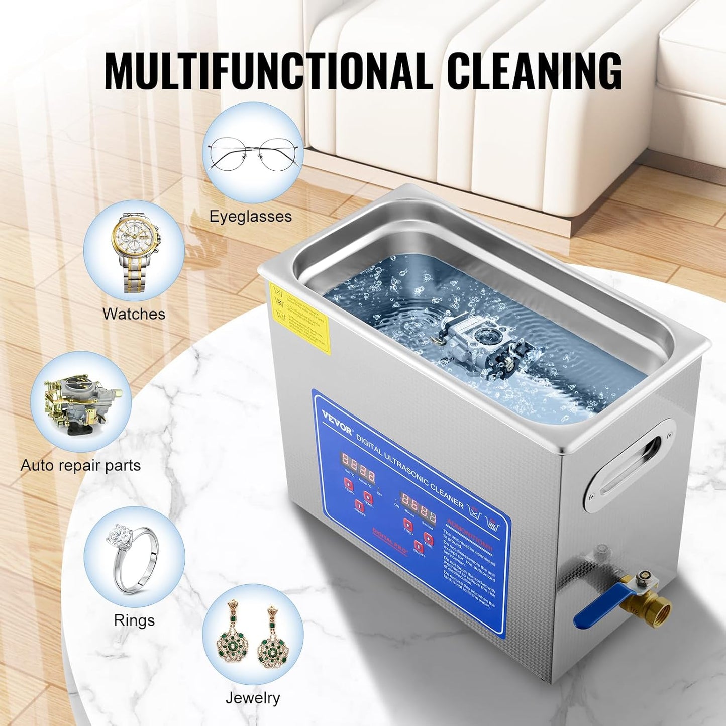 💥Only $39.99 Last Day Promotion!-Ultrasonic Cleaner 6L Ultrasonic Vinyl Cleaner