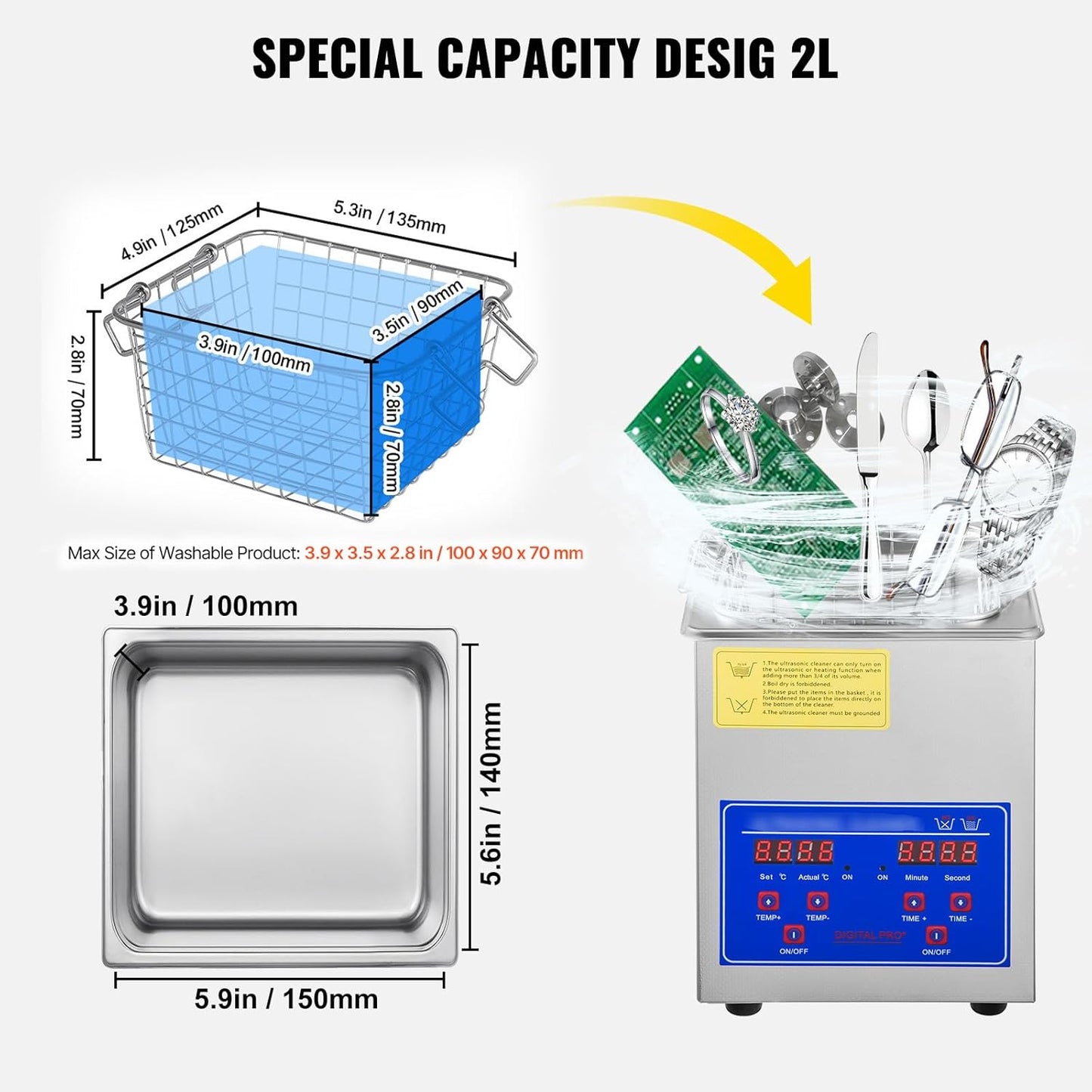 💥Only $39.99 Last Day Promotion!-Ultrasonic Cleaner 6L Ultrasonic Vinyl Cleaner