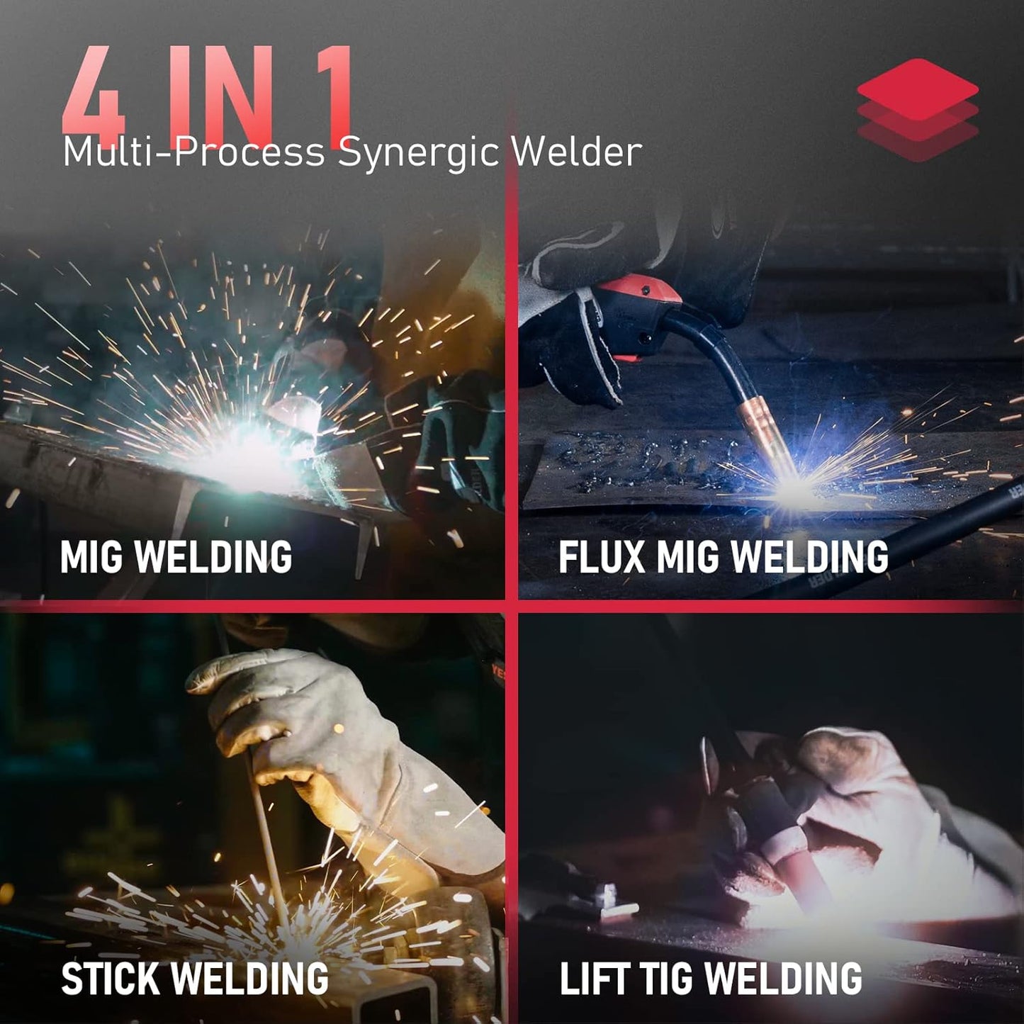 💥Only $49.99 Last Day Promotion!-Stick 3-in-1 Large LED Digital Display Welding Machine IGBT Inverter Welder FLUX-135PRO