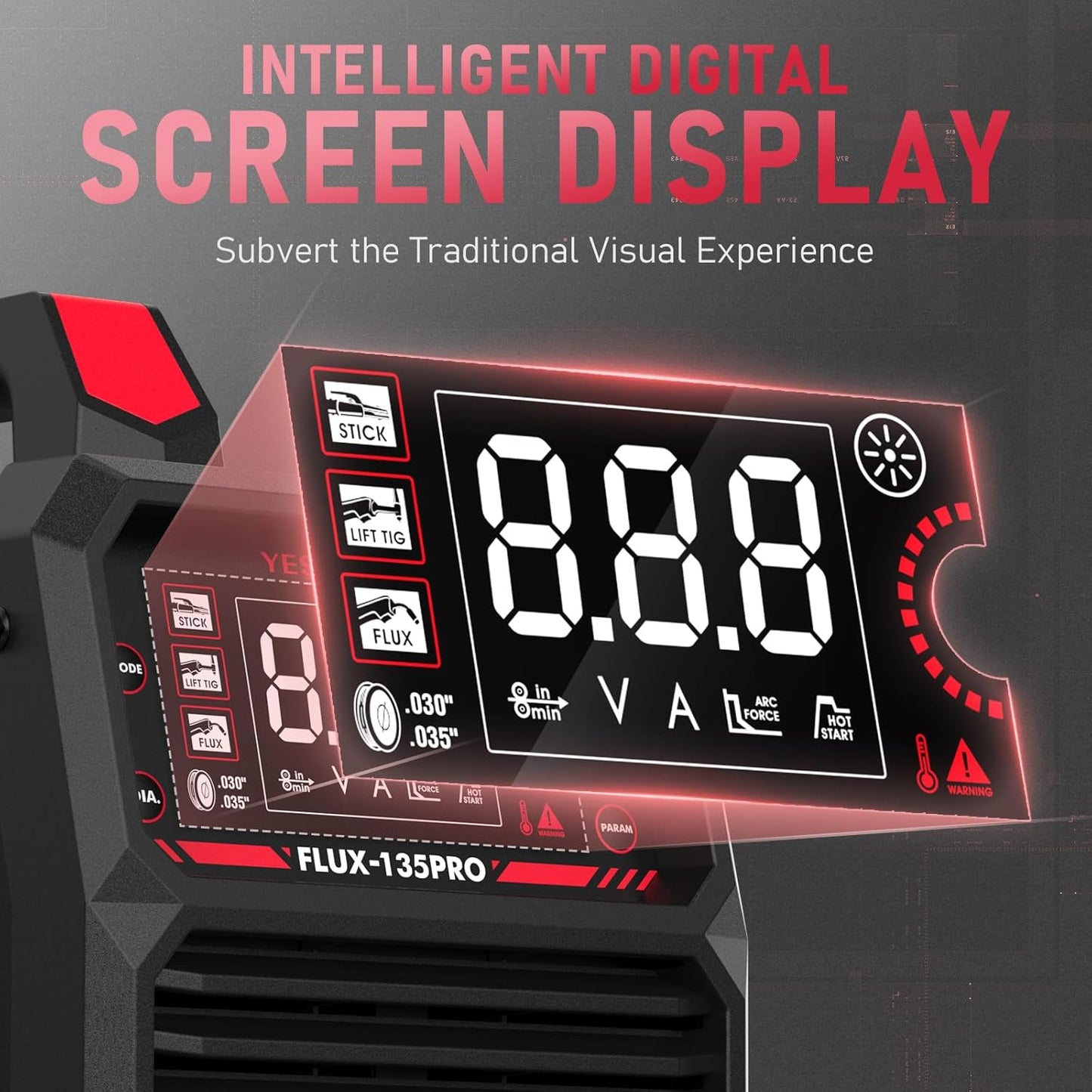 💥Only $49.99 Last Day Promotion!-Stick 3-in-1 Large LED Digital Display Welding Machine IGBT Inverter Welder FLUX-135PRO