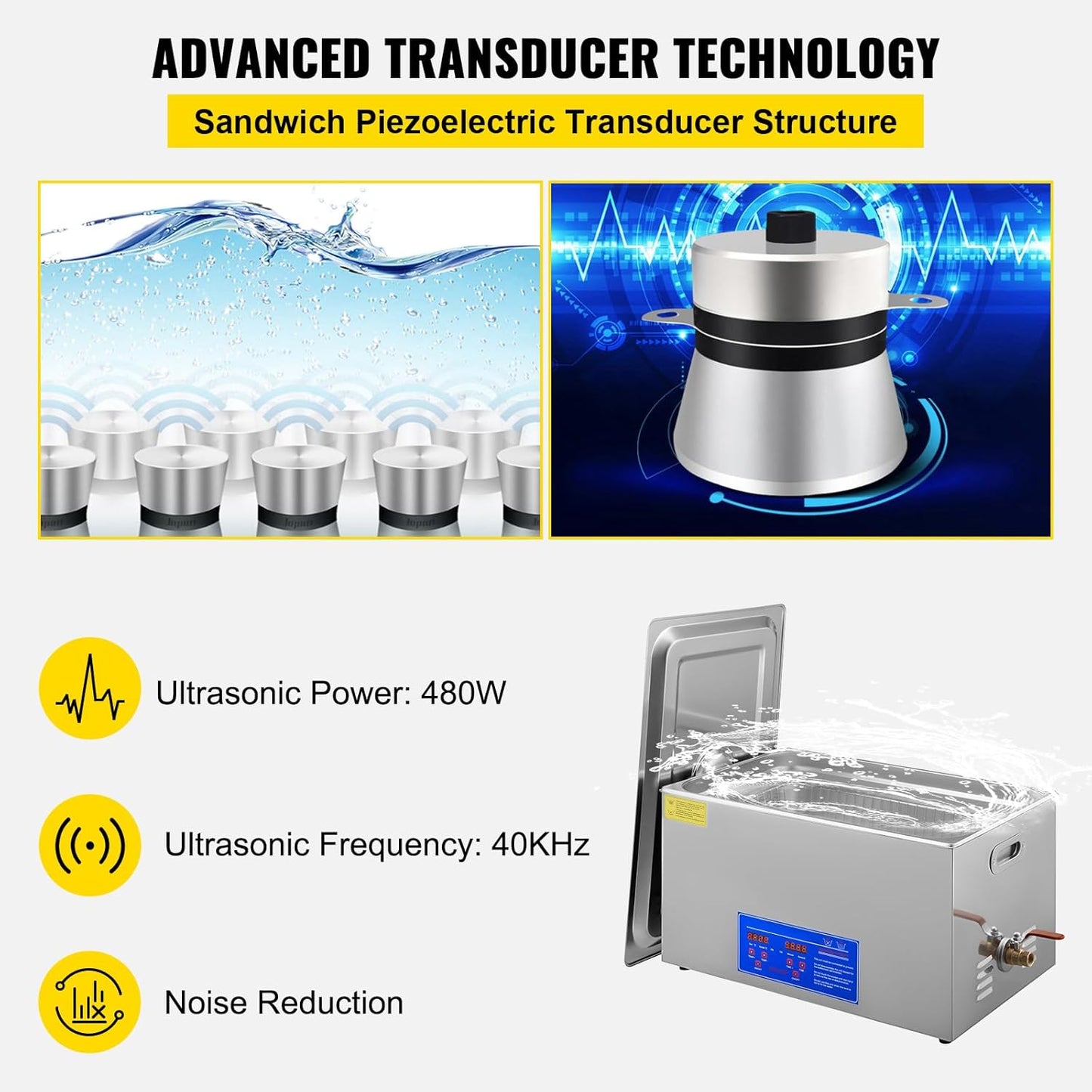 💥Only $39.99 Last Day Promotion!-Ultrasonic Cleaner 6L Ultrasonic Vinyl Cleaner