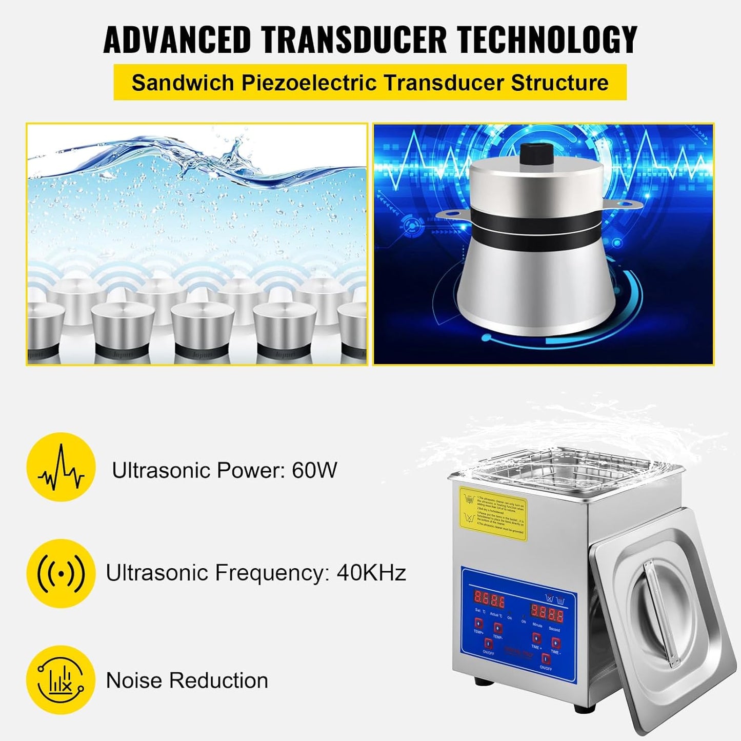 💥Only $39.99 Last Day Promotion!-Ultrasonic Cleaner 6L Ultrasonic Vinyl Cleaner