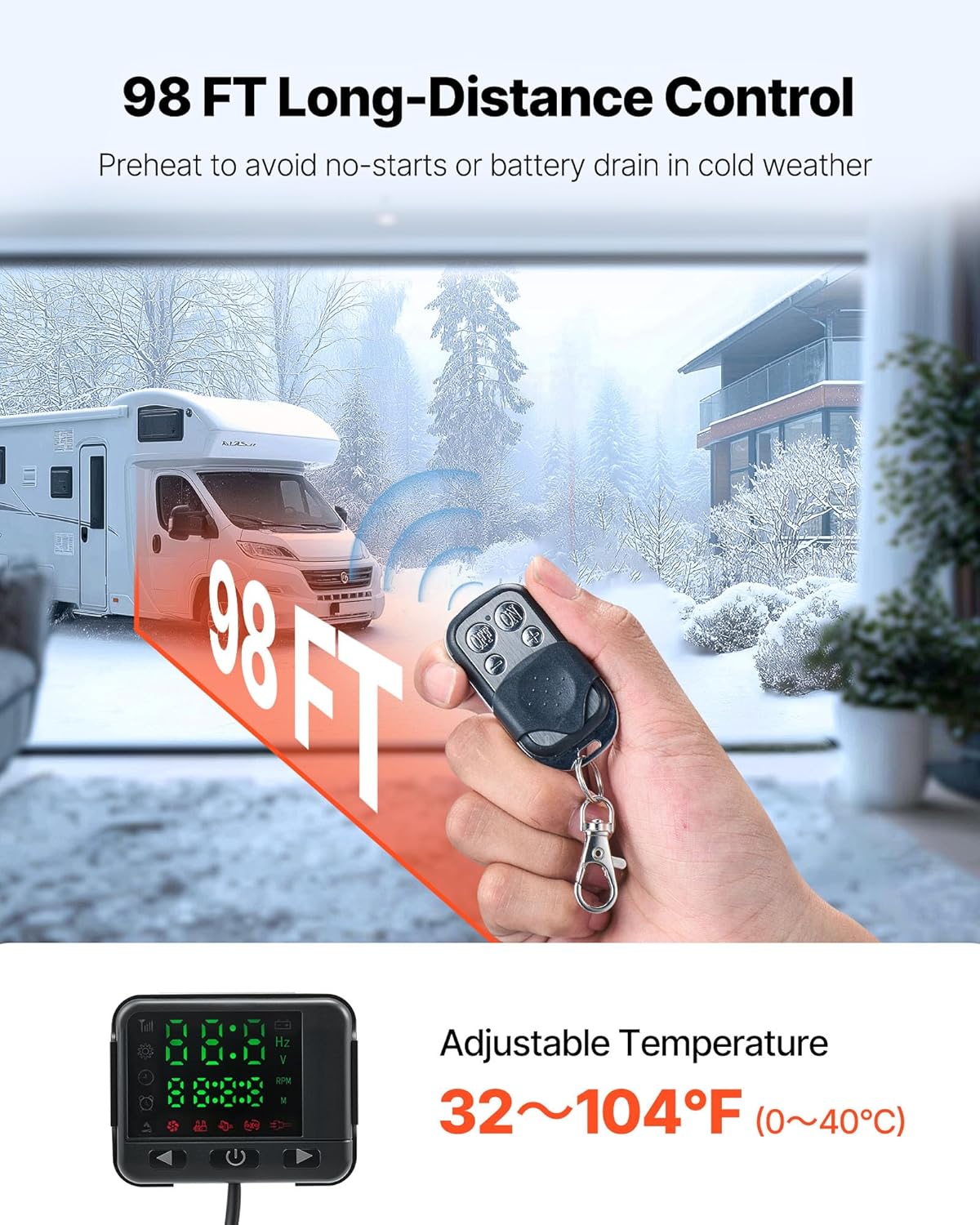 💥Only $45.99 Last Day Promotion!-8KW Diesel Heater All in One, Diesel Air Heater with Bluetooth App Control