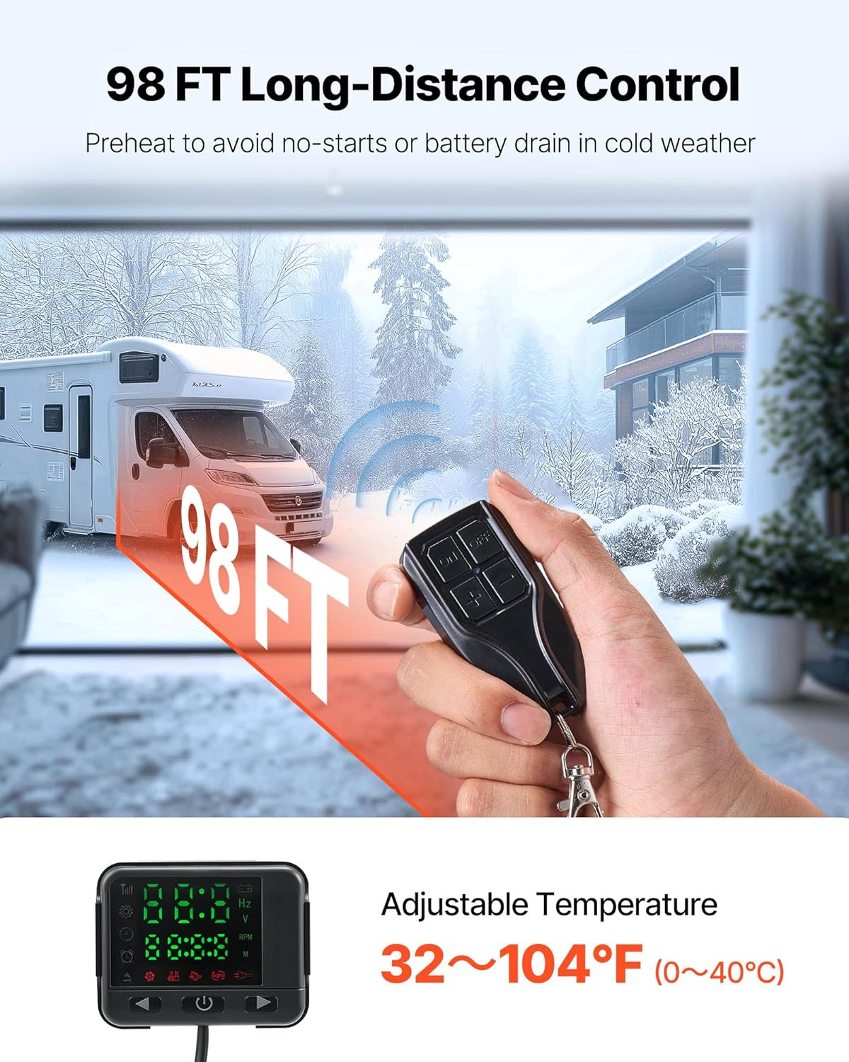 💥Only $45.99 Last Day Promotion!-8KW Diesel Heater All in One, Diesel Air Heater with Bluetooth App Control