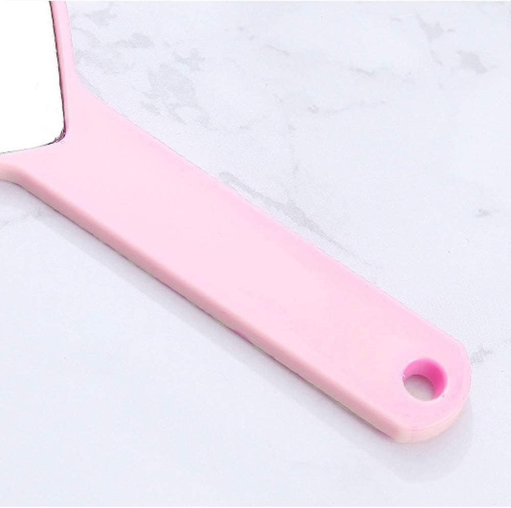 Heart-Shaped Handheld Mirror – Pink Makeup Mirror with Handle (8.7 Inches)