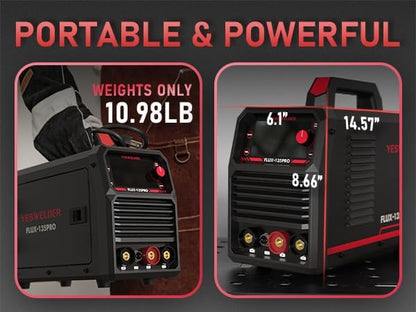 💥Only $49.99 Last Day Promotion!-Stick 3-in-1 Large LED Digital Display Welding Machine IGBT Inverter Welder FLUX-135PRO