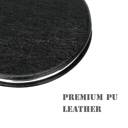 Compact Black Round Folding Mirror – Dual-Sided Makeup Pocket Mirror with Magnification – Lightweight Travel Mirror