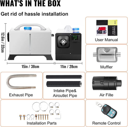 💥Only $45.99 Last Day Promotion!-8KW Diesel Heater All in One, Diesel Air Heater with Bluetooth App Control