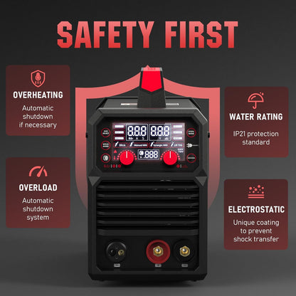 💥Only $49.99 Last Day Promotion!-Stick 3-in-1 Large LED Digital Display Welding Machine IGBT Inverter Welder FLUX-135PRO