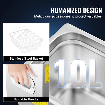 💥Only $39.99 Last Day Promotion!-Ultrasonic Cleaner 6L Ultrasonic Vinyl Cleaner